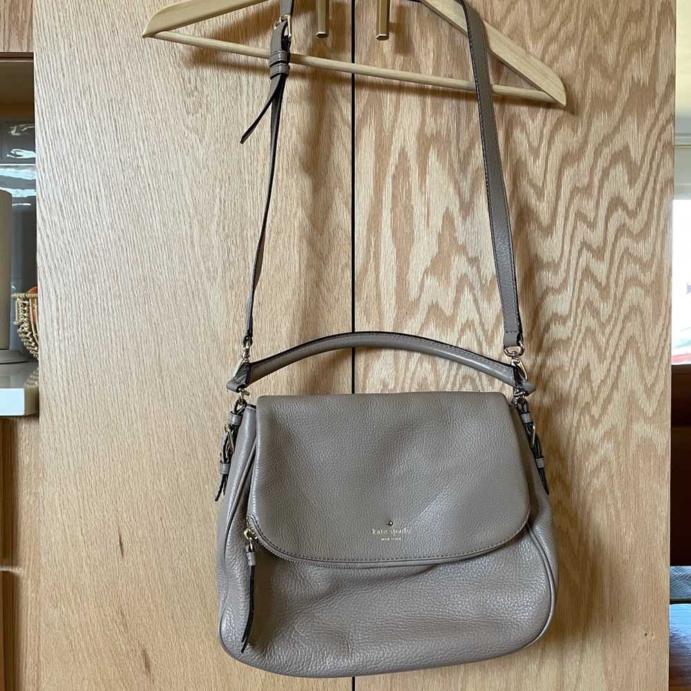 KATE SPADE soft pebbled leather cross-body bag.